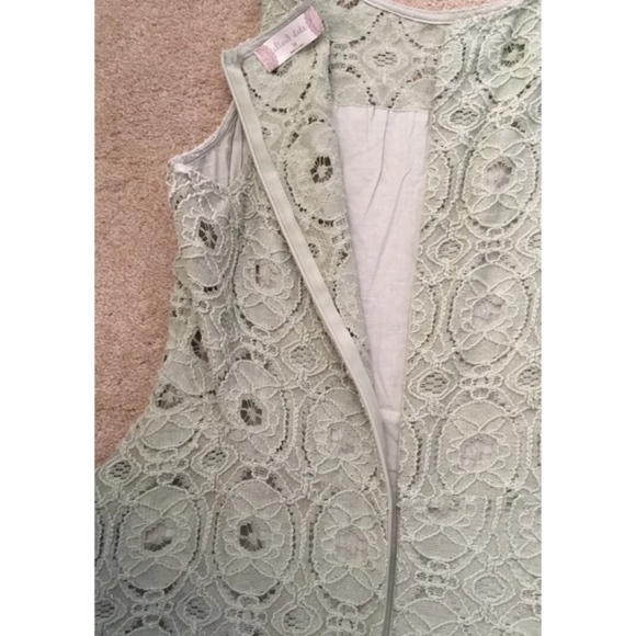 Altar'd State Dusty Sage High Neck Lace Dress - Picture 5 of 5